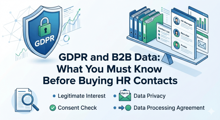 GDPR and B2B Data: What You Must Know Before Buying HR Contacts ?