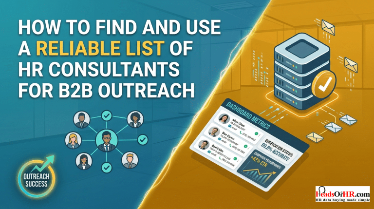 How to Find and Use a Reliable List of HR Consultants for B2B Outreach ?